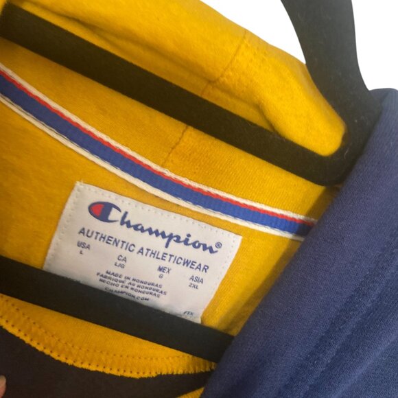Men's Champion Blue Hoodie - Picture 2 of 3